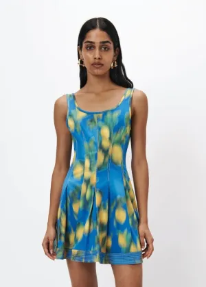 Cloe Sateen Citrus Mini Dress  (Capri)
