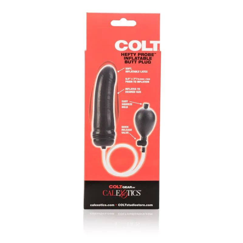 Colt Hefty Probe Inflatatable Butt Plug - Black