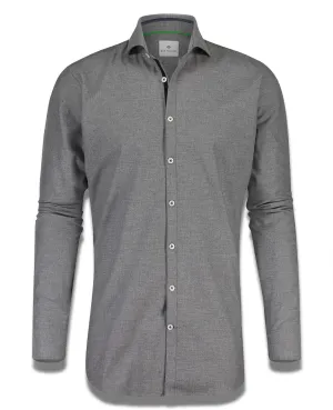 Comfort Twill Grey Long Sleeve Buttondown Shirt