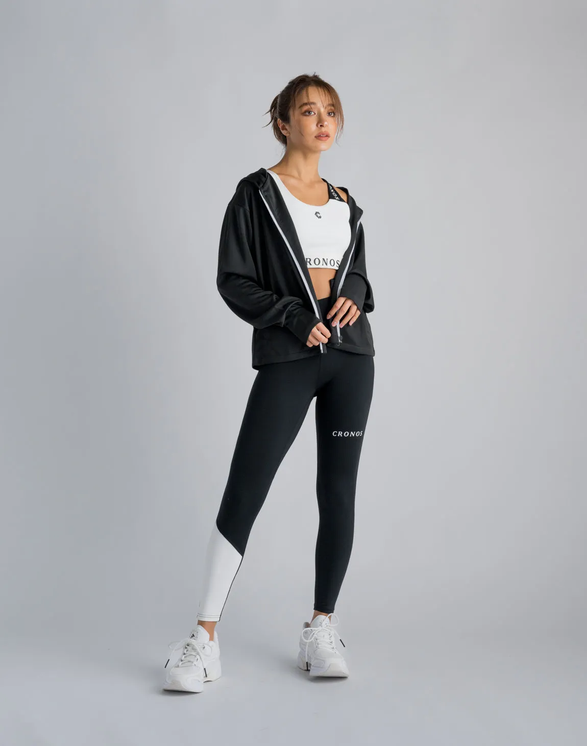 CRONOS WOMEN OUTDOOR UV CUT HOODIE【BLACK】
