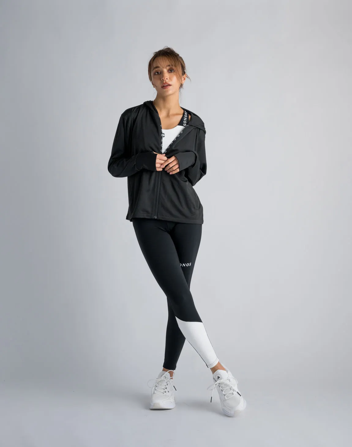 CRONOS WOMEN OUTDOOR UV CUT HOODIE【BLACK】