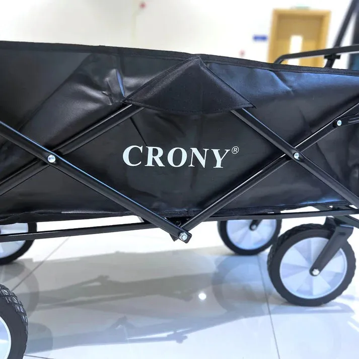 Crony TC3015 Baseplate Folding Cart Heavy Duty Collapsible Folding Wagon Utility Shopping Outdoor Camping Garden Cart
