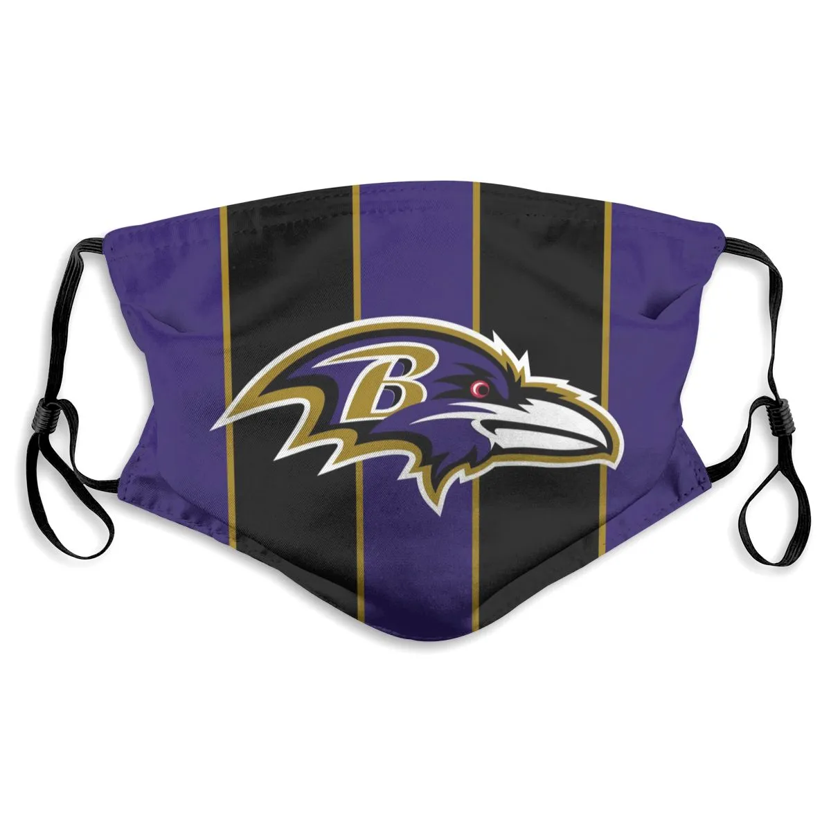 Custom Football Personalized B.Raven 02- Purple Dust Face Mask With Filters PM 2.5