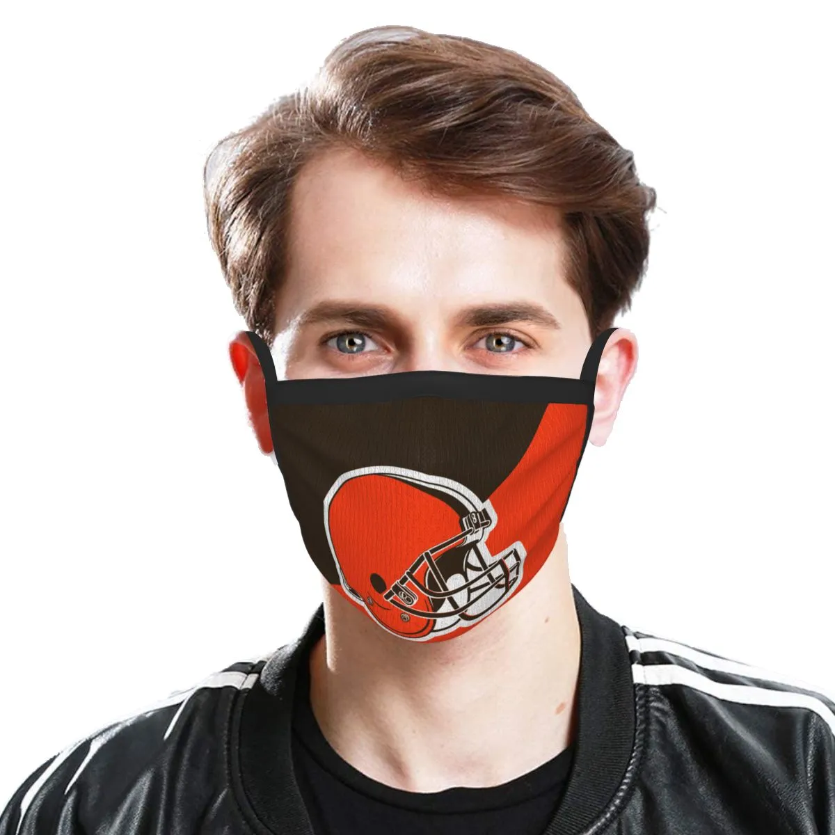 Custom Football Personalized Cleveland Browns Dust Face Mask With Filters PM 2.5