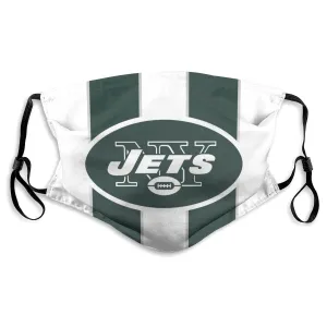 Custom Football Personalized NY.Jet 01-White Dust Face Mask With Filters PM 2.5