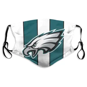 Custom Football Personalized P.Eagle 01-White Dust Face Mask With Filters PM 2.5