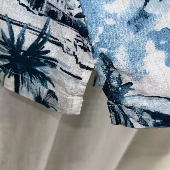 Cynthia Rowley S White Shades of Sea Blue The Amalfi Coast Italy Scapes PJ Set