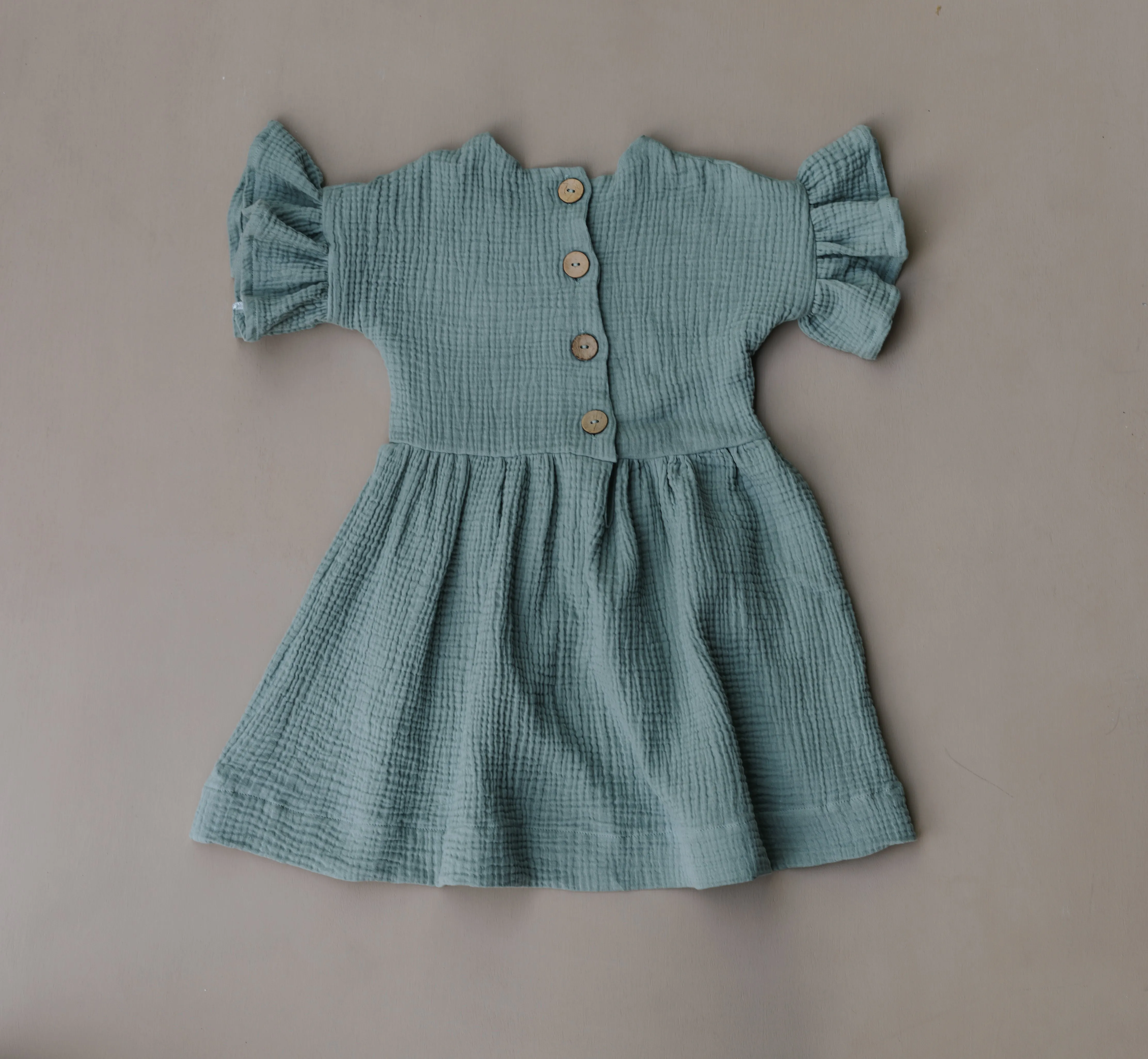 Dark Sage Gauze Dress