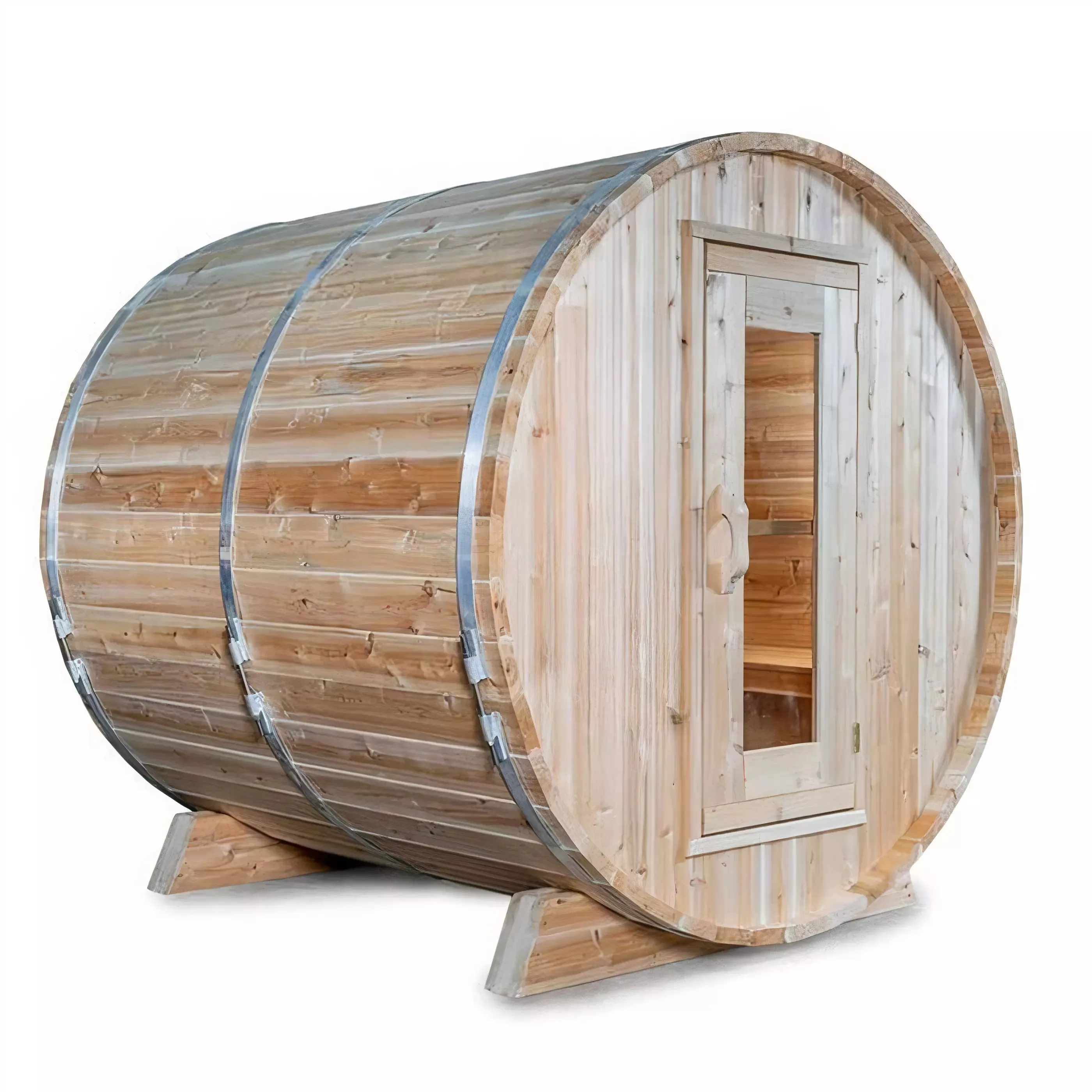 Dundalk CT Harmony 4 Person Barrel Sauna | Wood Burning Heater