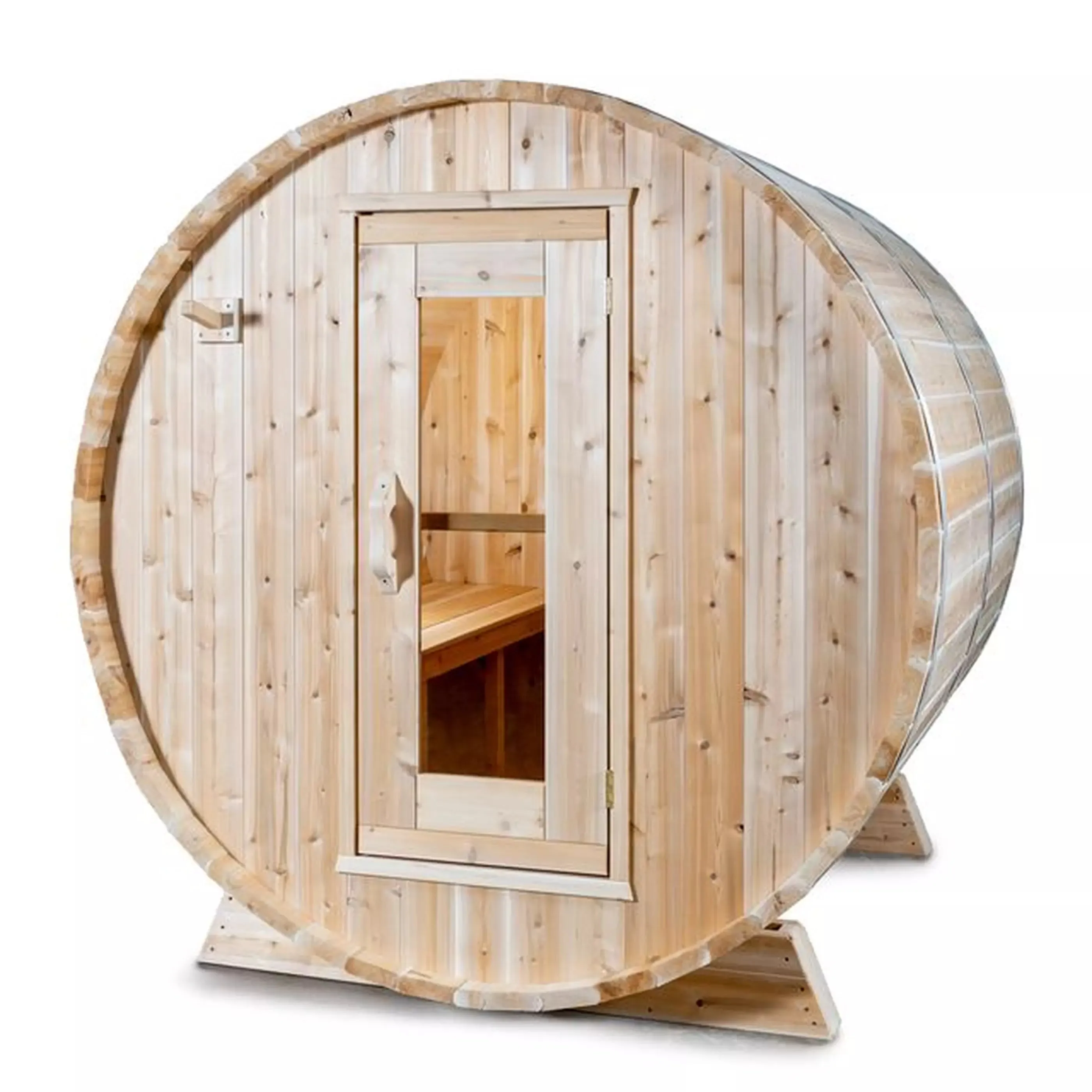 Dundalk CT Harmony 4 Person Barrel Sauna | Wood Burning Heater