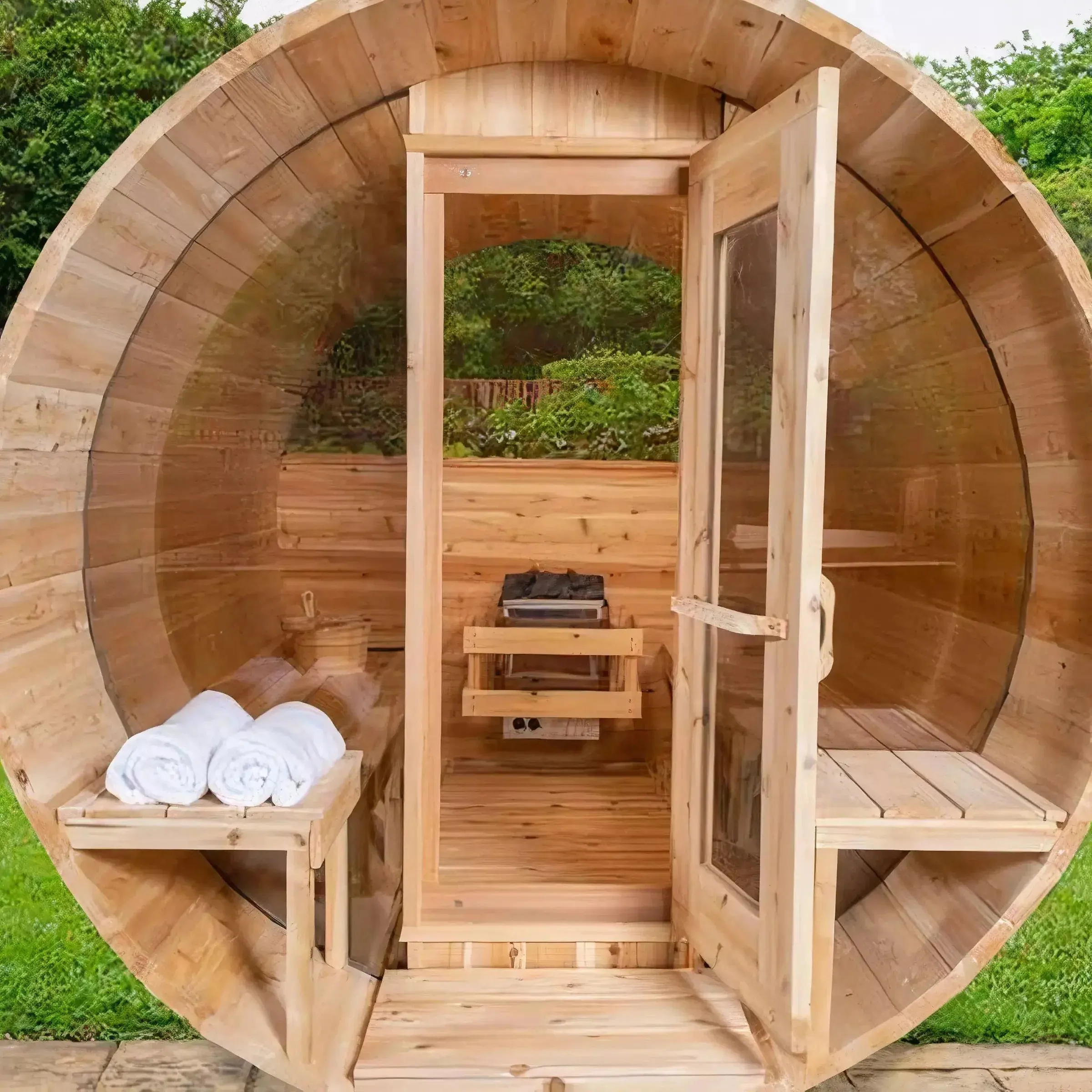 Dundalk CT Tranquility MP Barrel 6 Person Sauna | Electric Heater