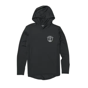 Early Boater Long Sleeve Hooded Surf Shirt - Black