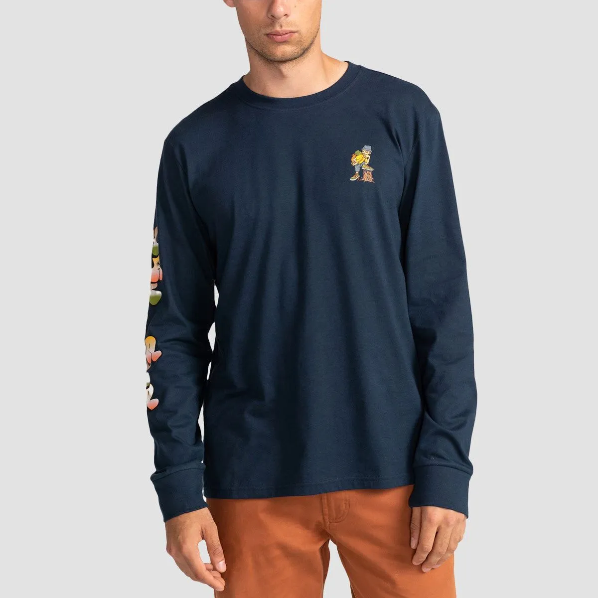 Element Mingle Organic Longsleeve T-Shirt Eclipse Navy