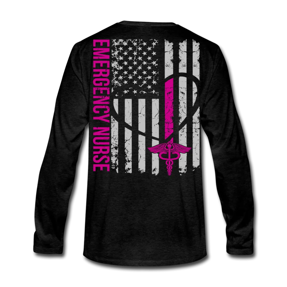 Emily Emergency Nurse Flag Men's Premium Long Sleeve T-Shirt