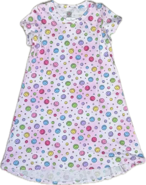 esme- Pink Smiley Face LS Hi/Low Dress