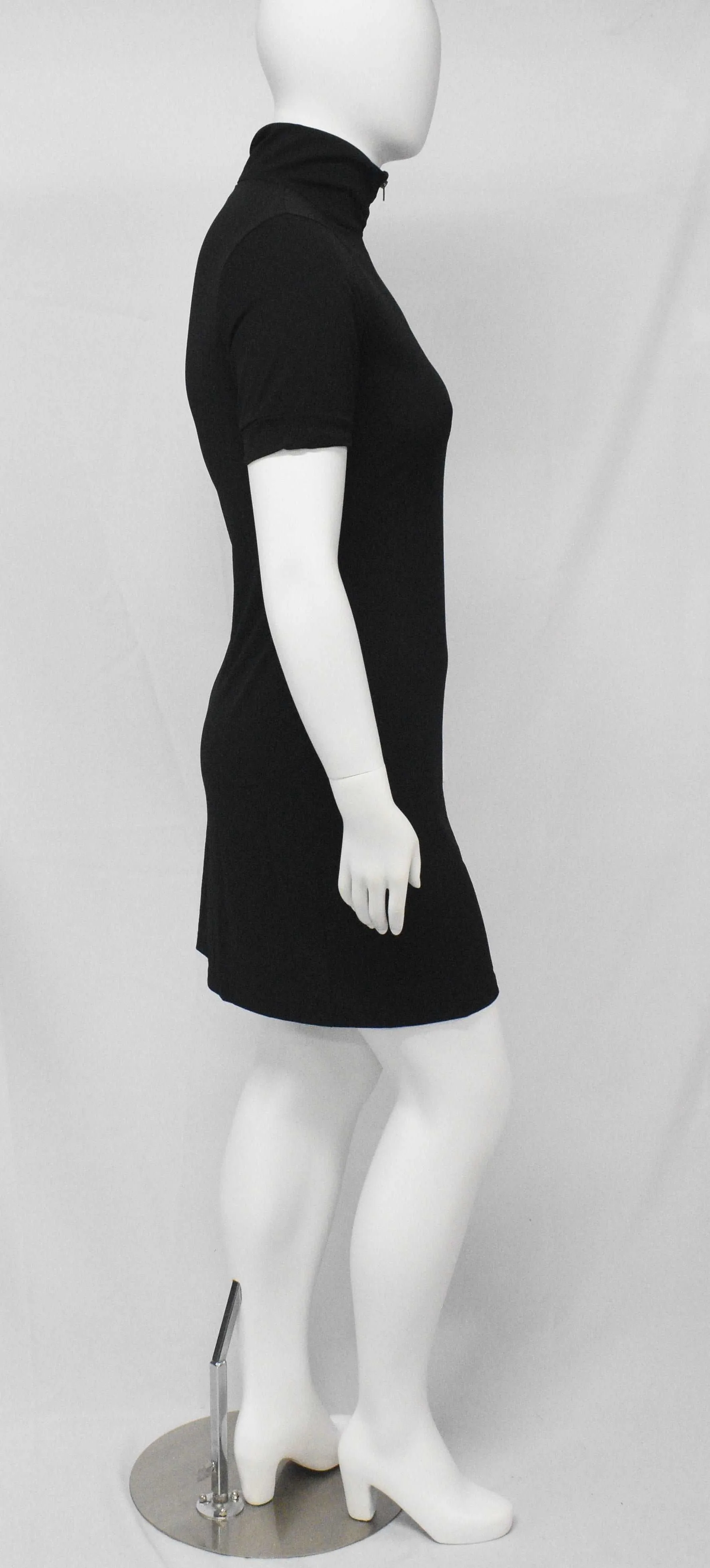 Fat Melting Sporting Gown Collar Shaper Dress- Black