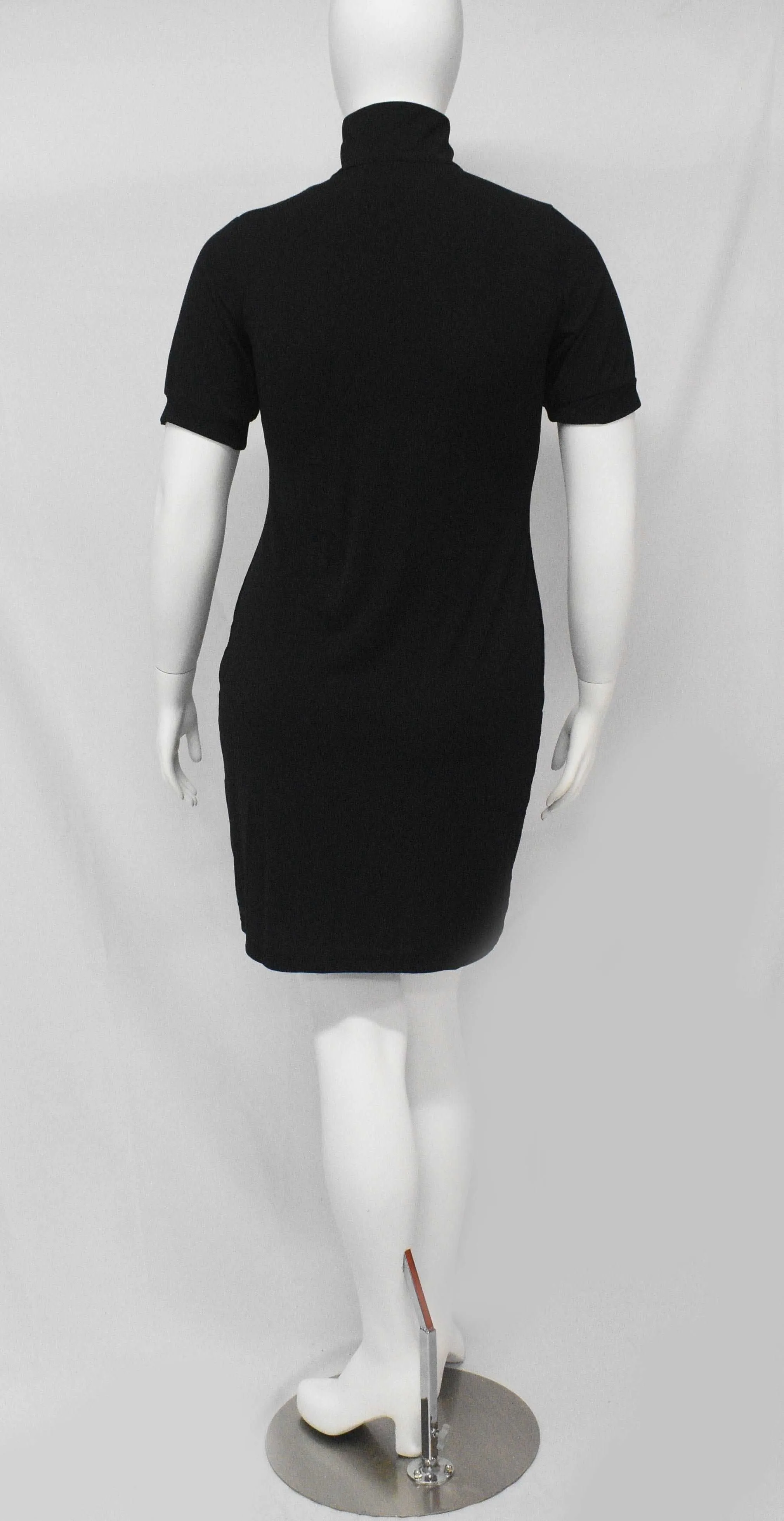 Fat Melting Sporting Gown Collar Shaper Dress- Black