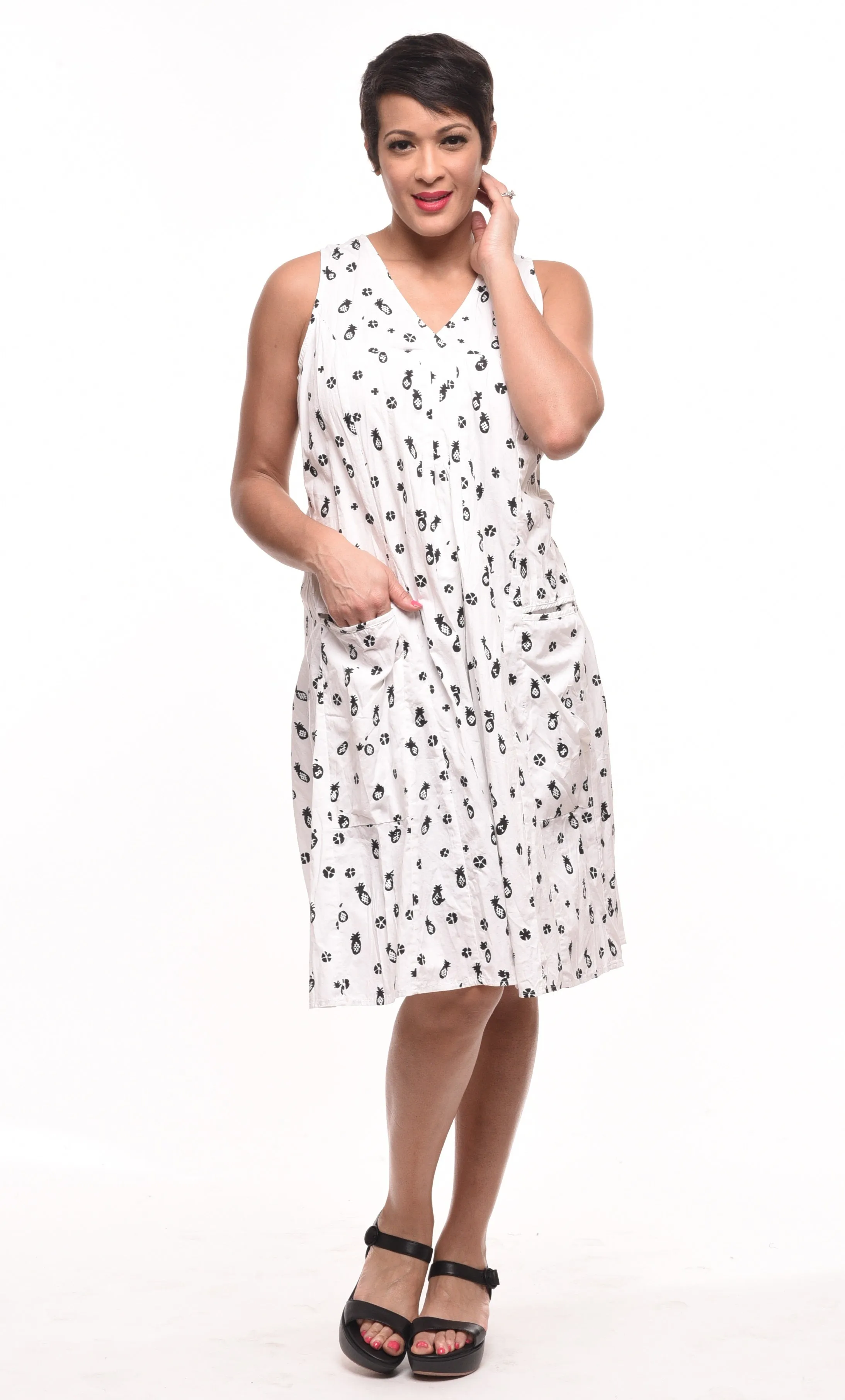 FINAL SALE Poppie in White Pineapple*