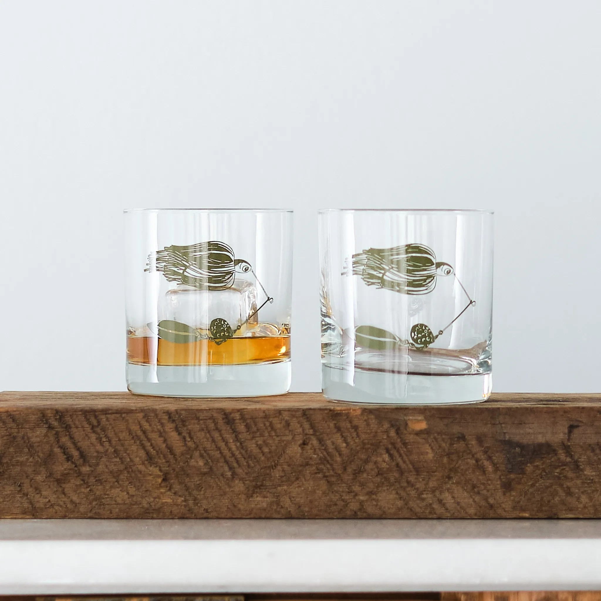 Fishing Lures Rocks Glassware