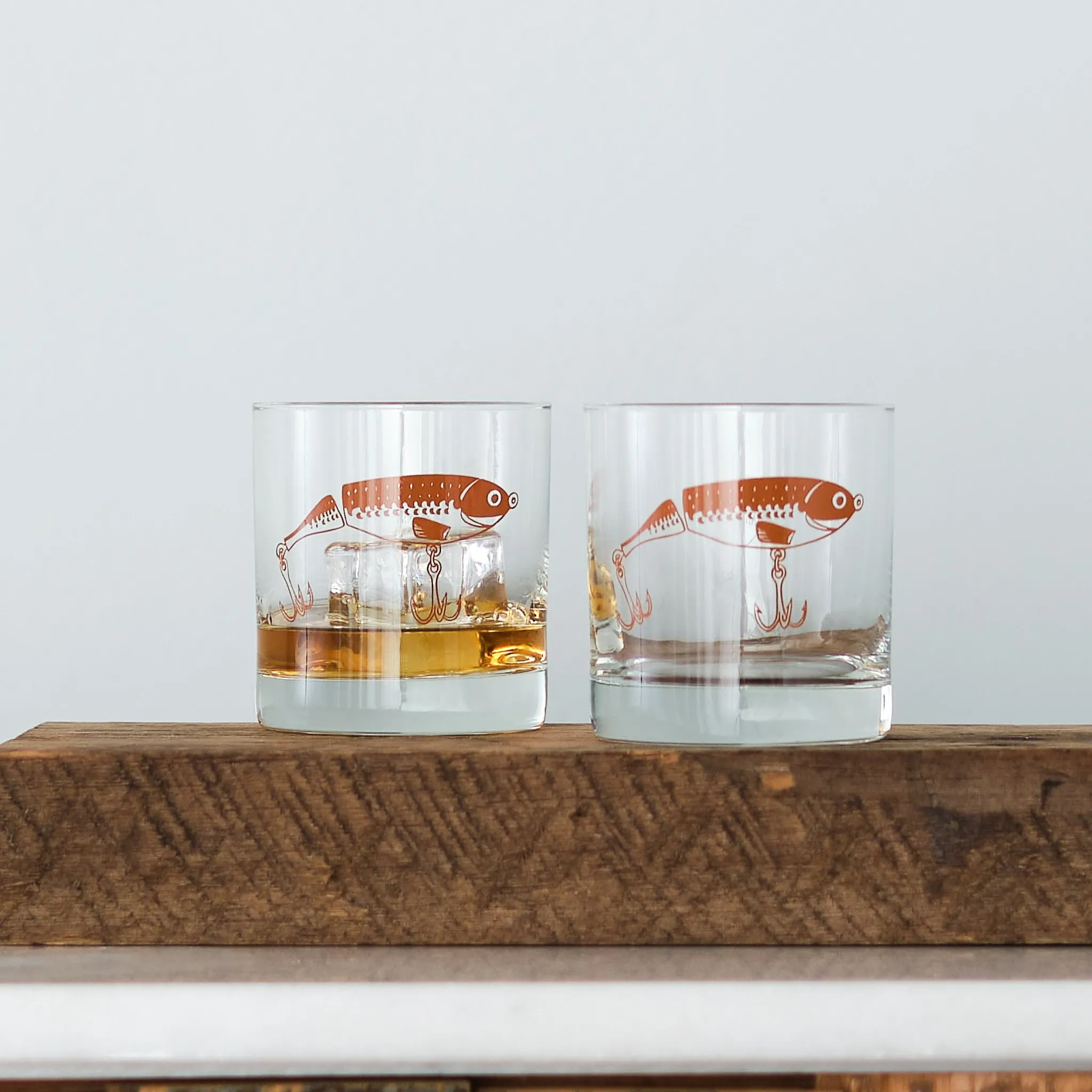 Fishing Lures Rocks Glassware
