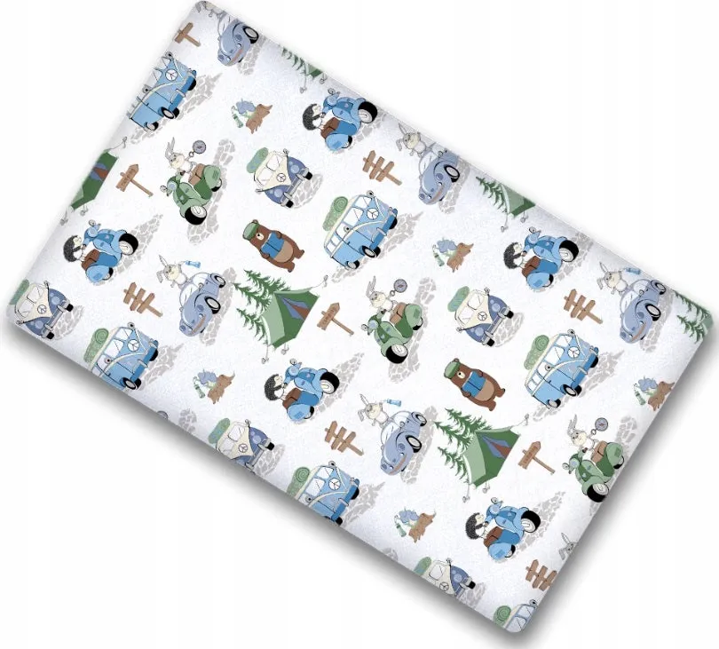 Fitted Sheet 120x60cm 100% Cotton for Baby cot Camping