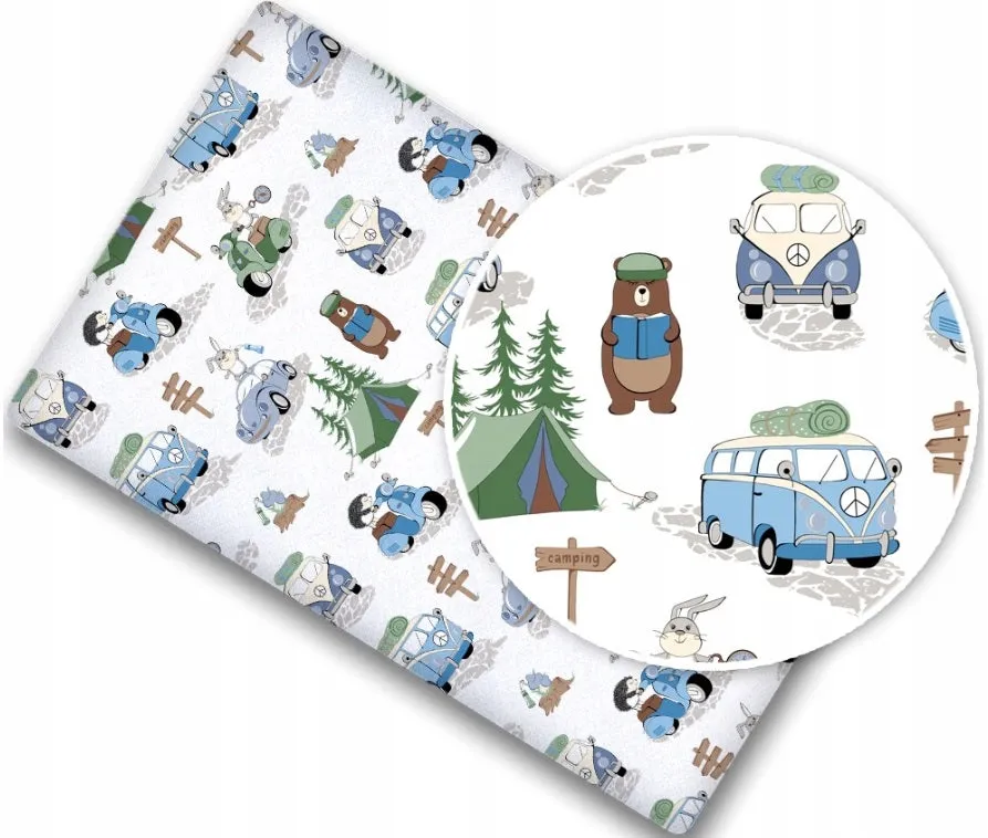 Fitted Sheet 120x60cm 100% Cotton for Baby cot Camping