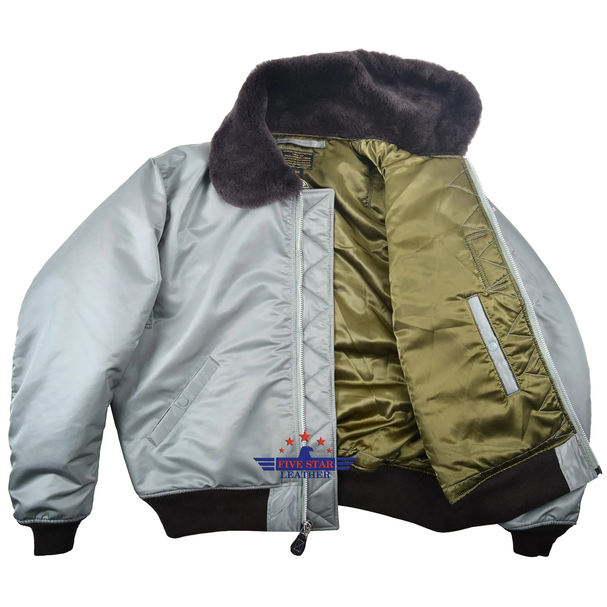 FiveStar Leather USAF B-15D Flying Jacket Sage Green