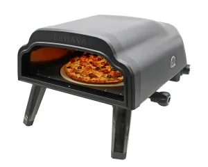 Flame King Outdoor Portable 14-inch Propane Pizza Oven Gas 360 Degree Rotating Stone