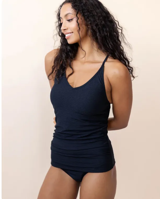 Flat Rib V Neck Tankini