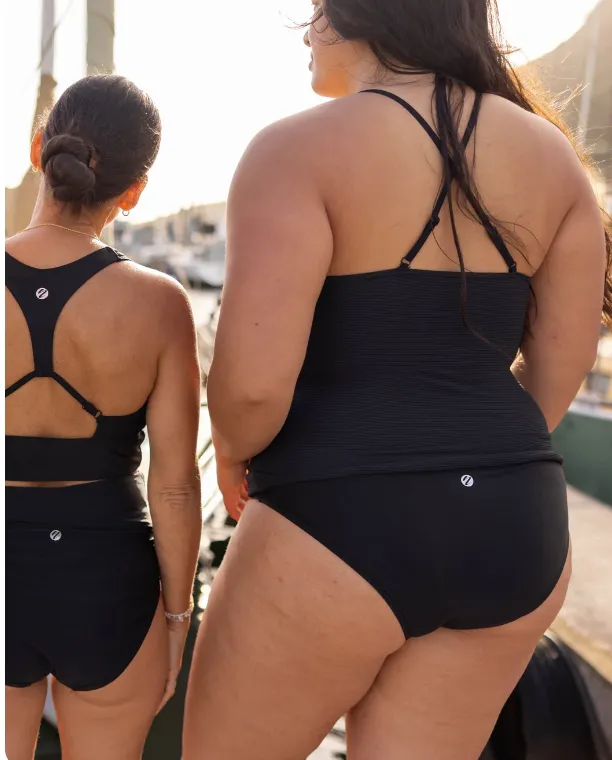 Flat Rib V Neck Tankini