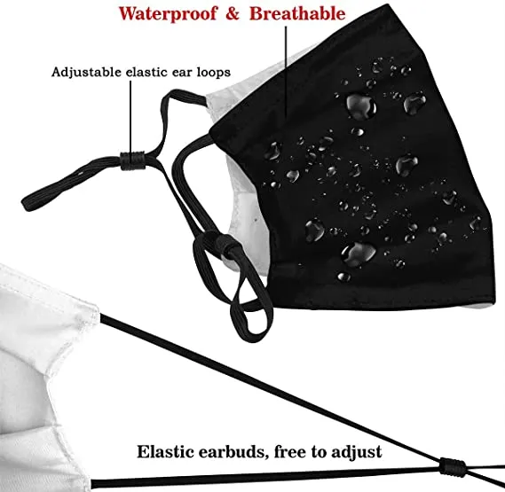 Football Face Mask Cowboys 3 Packs Washable Reusable Total With 6 Filters Breathable Sports Women Men Face Cover