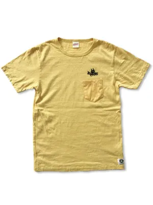 Free Rage Recycled Cotton Pocket Tee Flying Fatman Yellow
