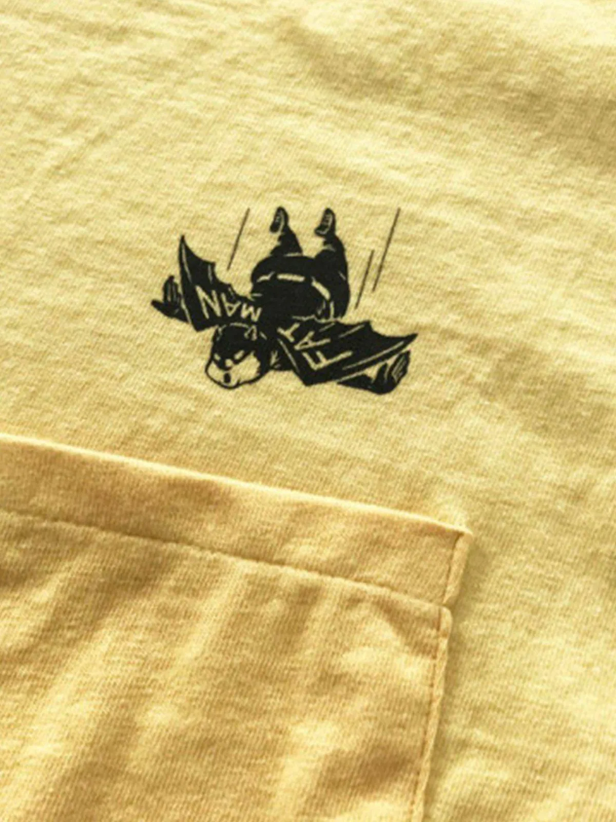 Free Rage Recycled Cotton Pocket Tee Flying Fatman Yellow