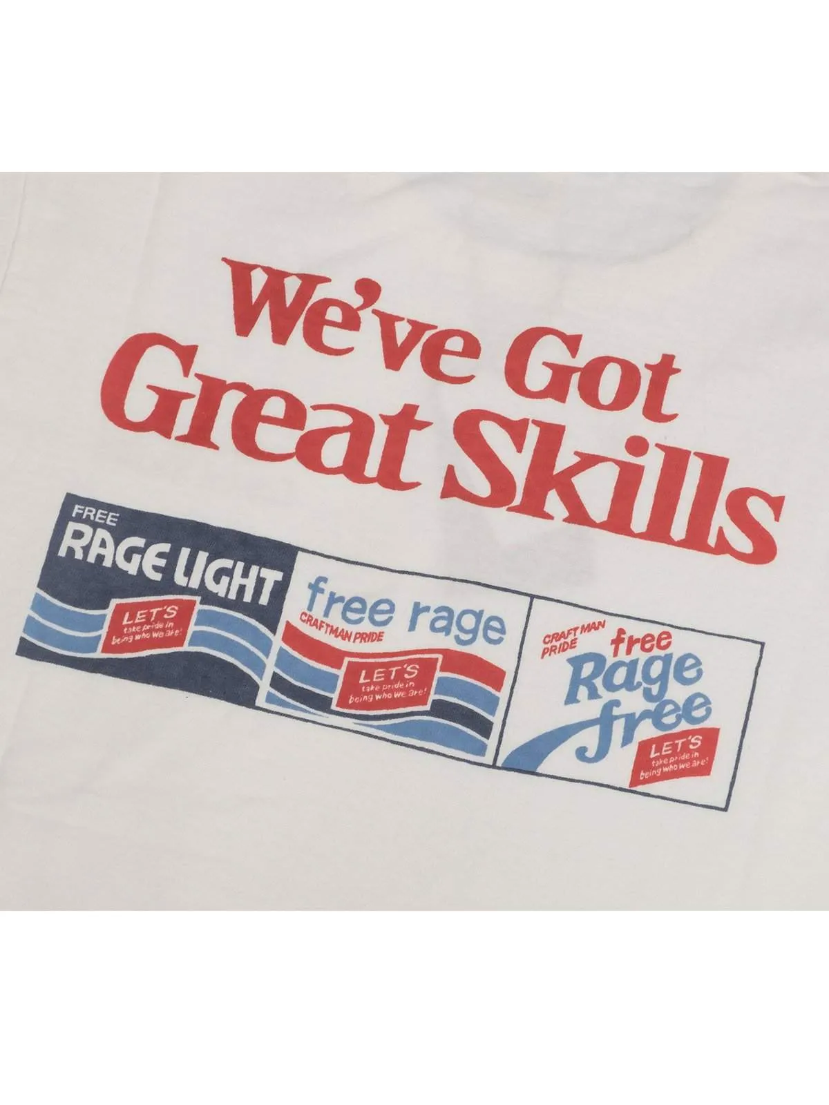 Free Rage Recycled Cotton Tee Drink White
