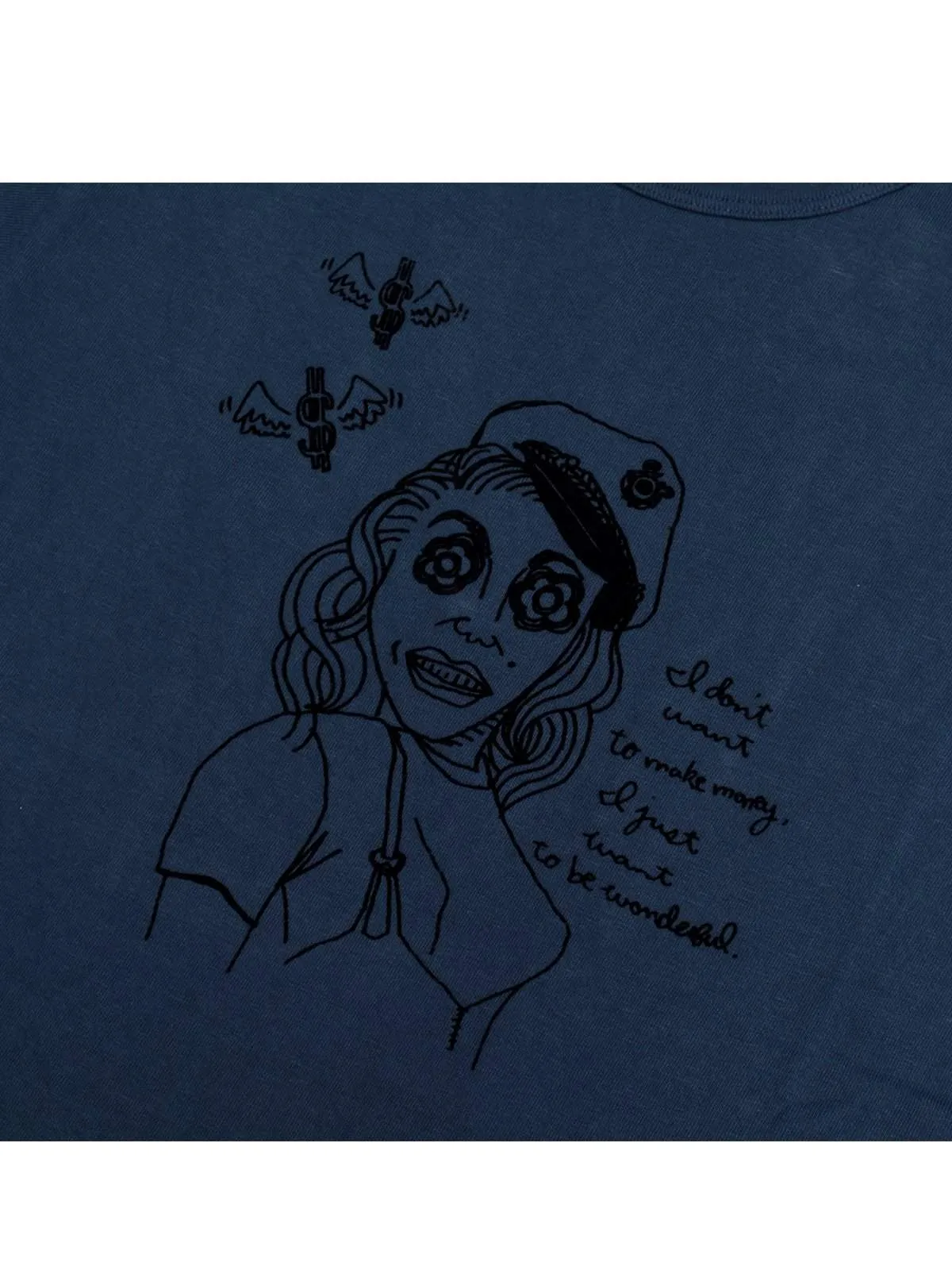Free Rage Recycled Cotton Tee Money Navy