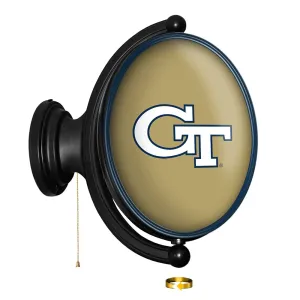 Georgia Tech Yellow Jackets: Original Oval Rotating Lighted Wall Sign
