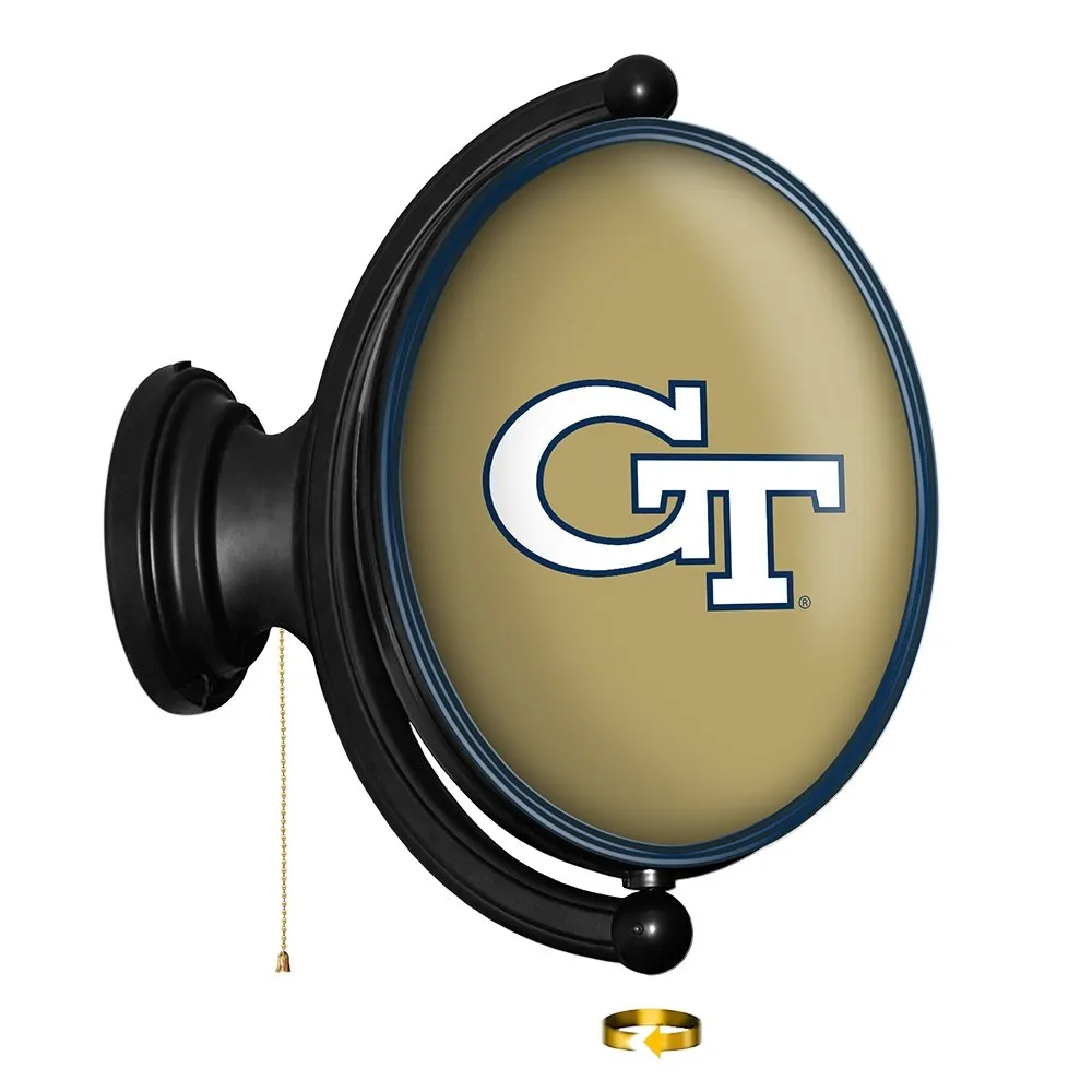Georgia Tech Yellow Jackets: Original Oval Rotating Lighted Wall Sign
