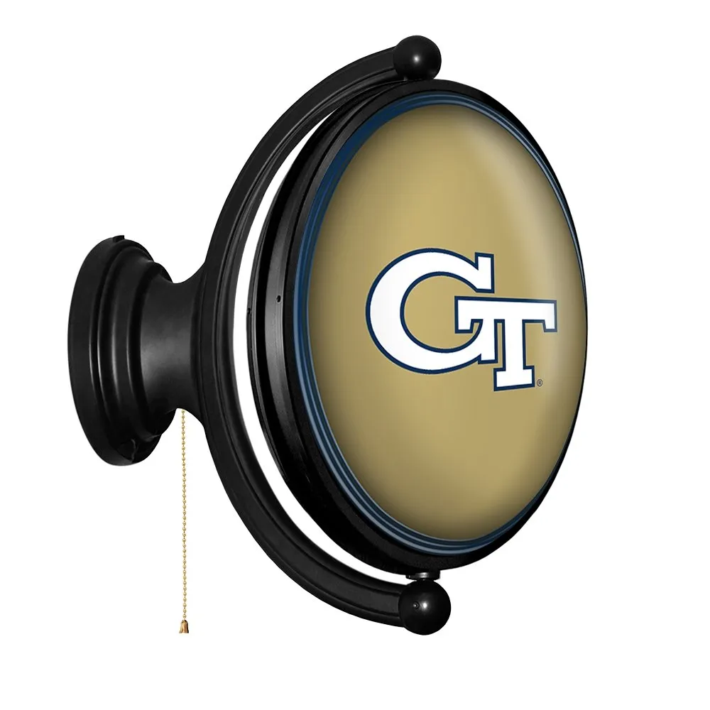 Georgia Tech Yellow Jackets: Original Oval Rotating Lighted Wall Sign