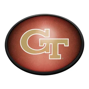 Georgia Tech Yellow Jackets: Pigskin - Oval Slimline Lighted Wall Sign