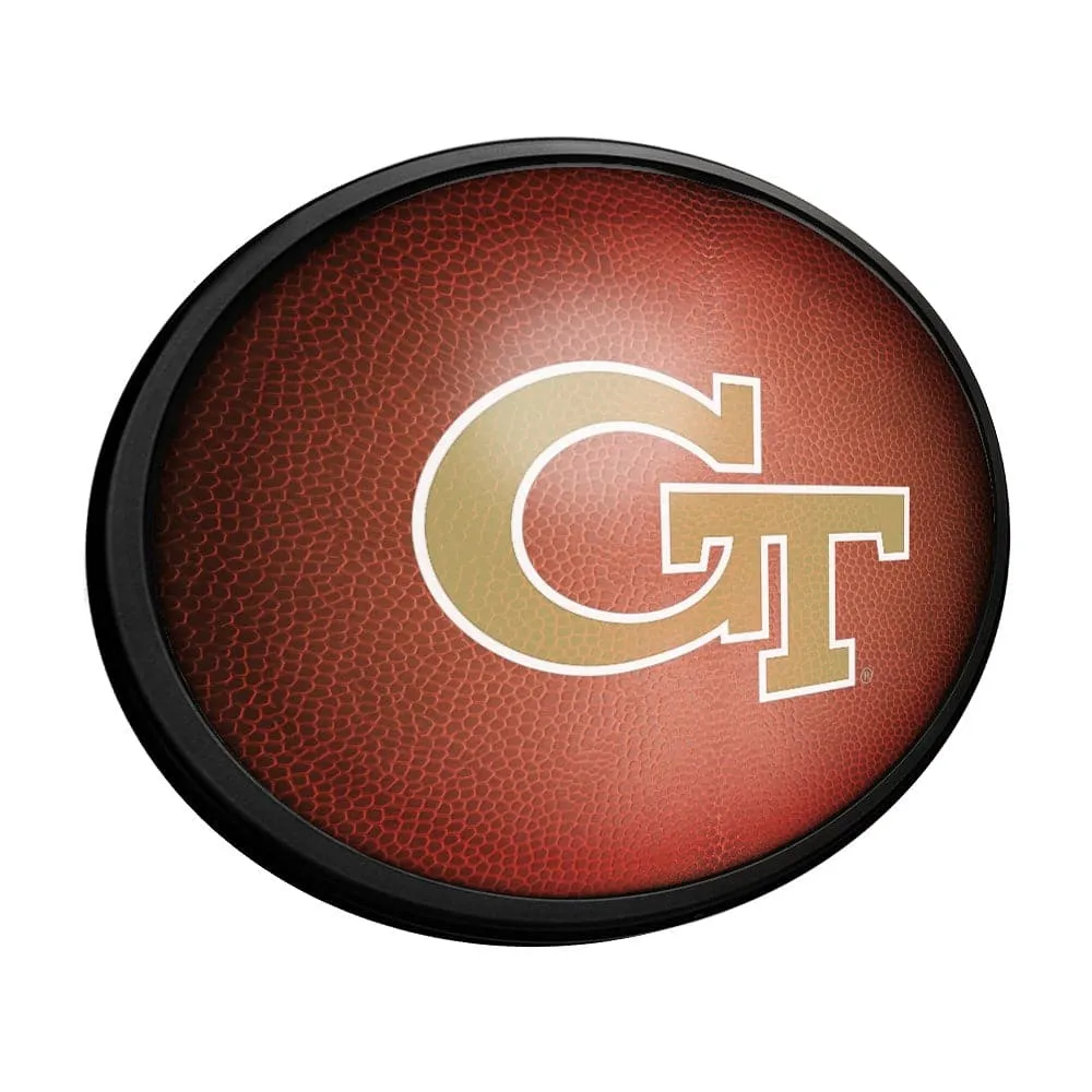 Georgia Tech Yellow Jackets: Pigskin - Oval Slimline Lighted Wall Sign