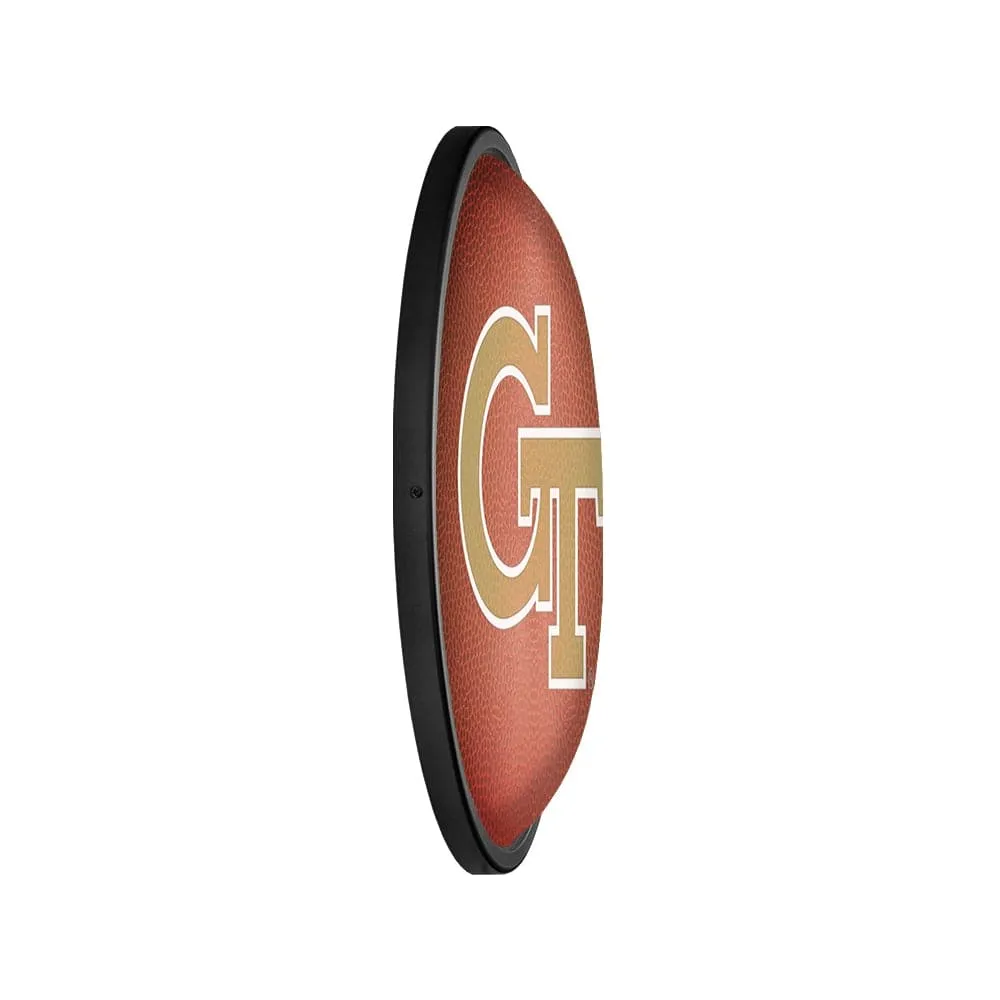 Georgia Tech Yellow Jackets: Pigskin - Oval Slimline Lighted Wall Sign