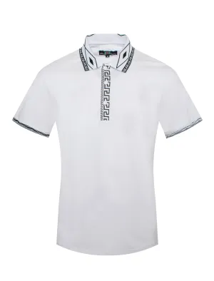 GG-495-WHITE STRETCH POLO SHIRT - 8 PACK