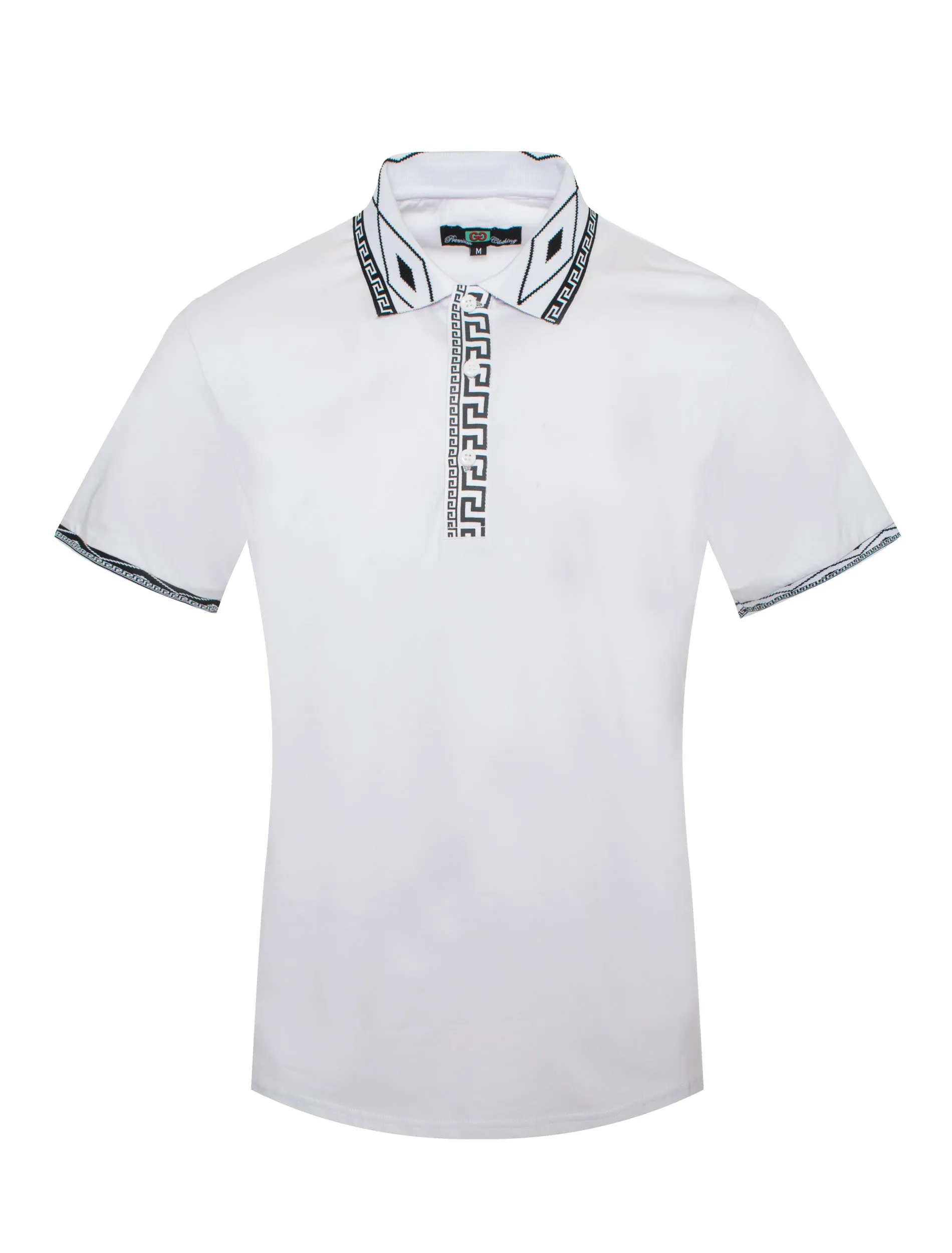 GG-495-WHITE STRETCH POLO SHIRT - 8 PACK