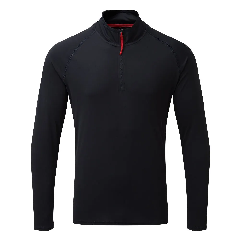 Gill Men's UV Tec Long Sleeve Zip Tee Navy