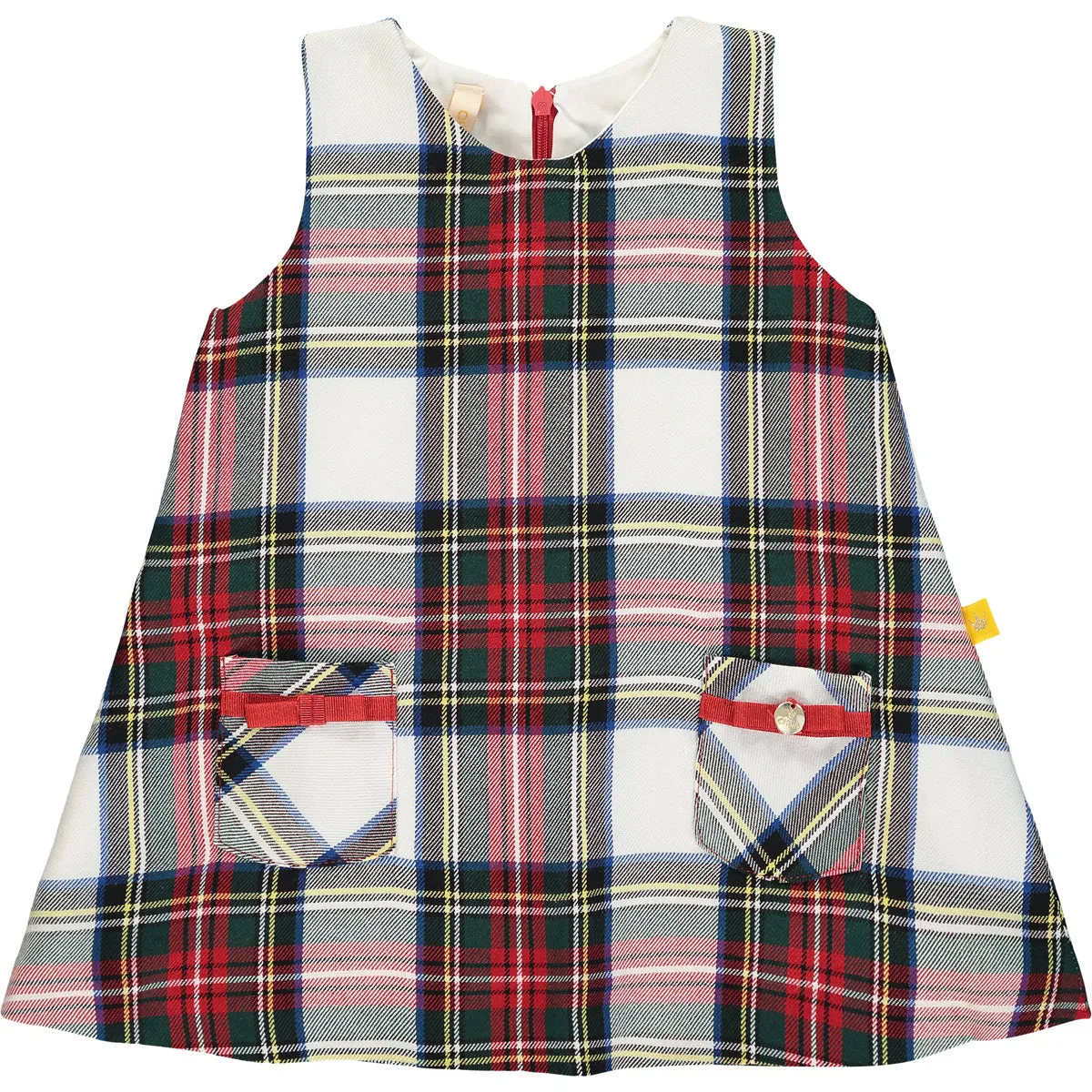 Girls Check Cotton Twill Dress