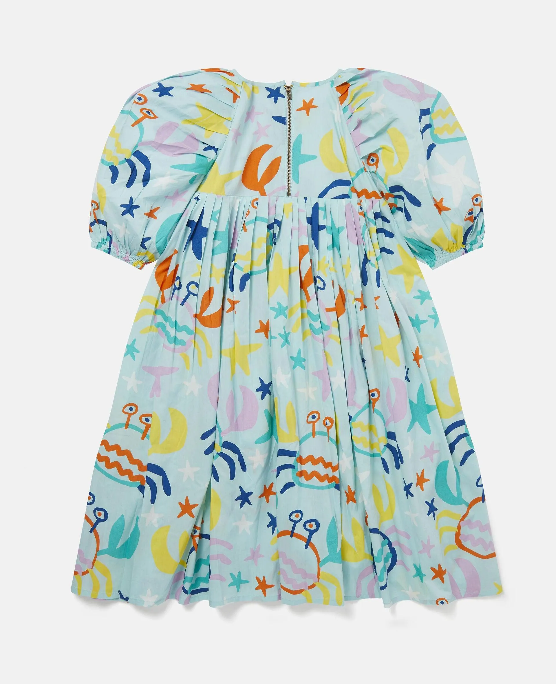 Girls Green Print Voile Dress