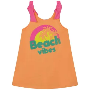 Girls Orange Beach Vibes Dress