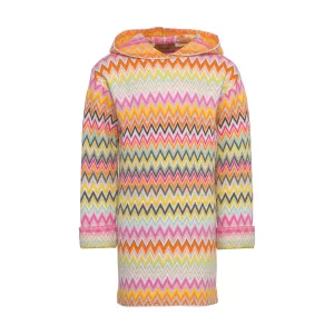 Girls Orange Wool Knit Dress