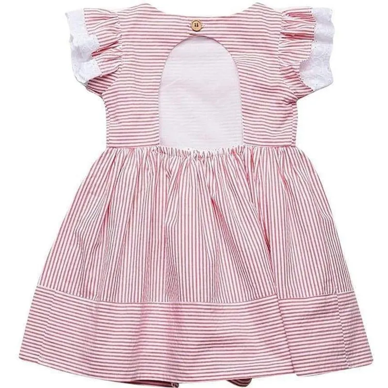 Girls Red Stripe Dress