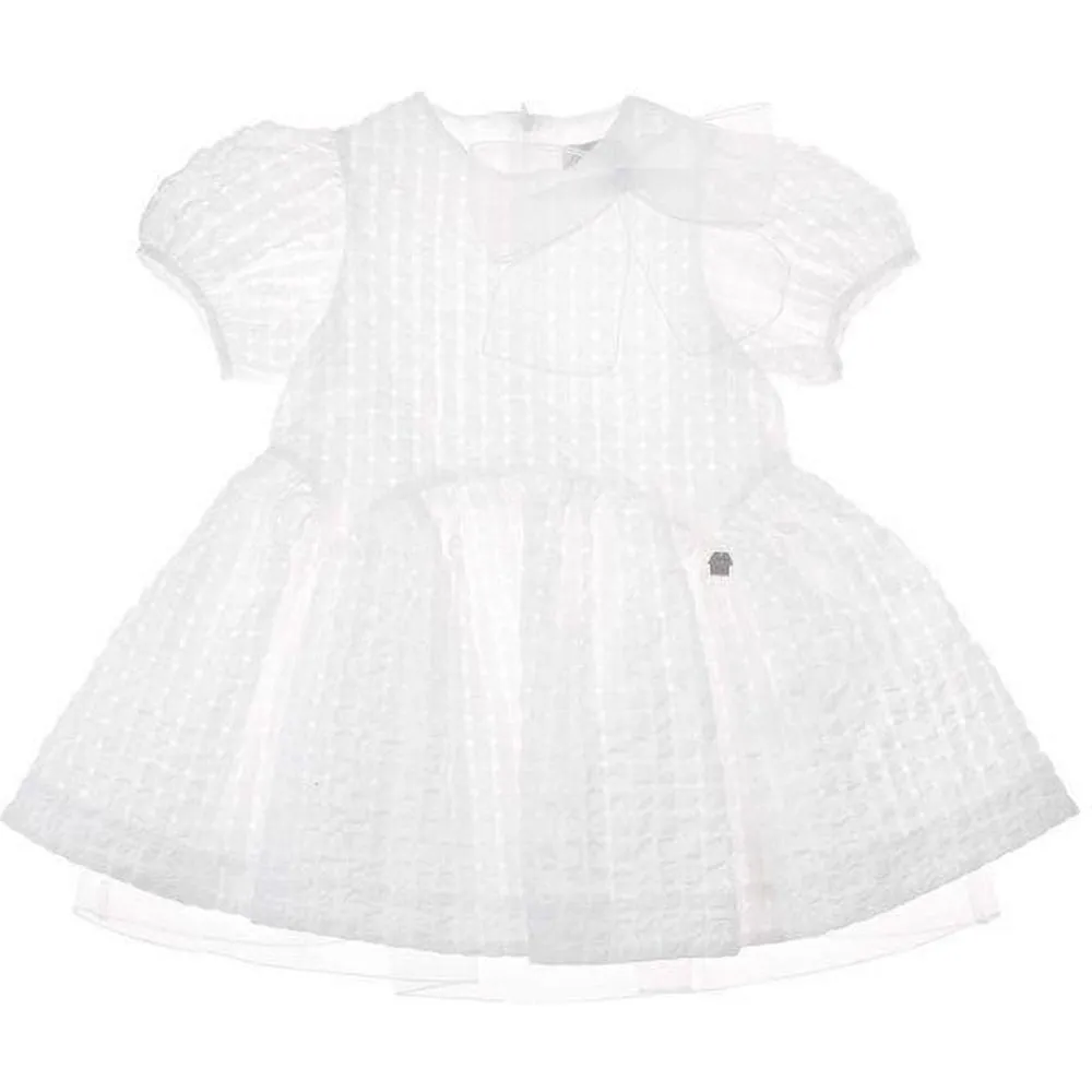 Girls White Dress with bow